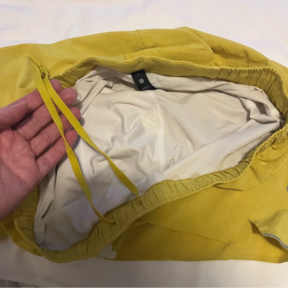 Lululemon Surge Lined Short 6" Soleil Yellow Men’s Size Large EUC - Picture 11 of 14